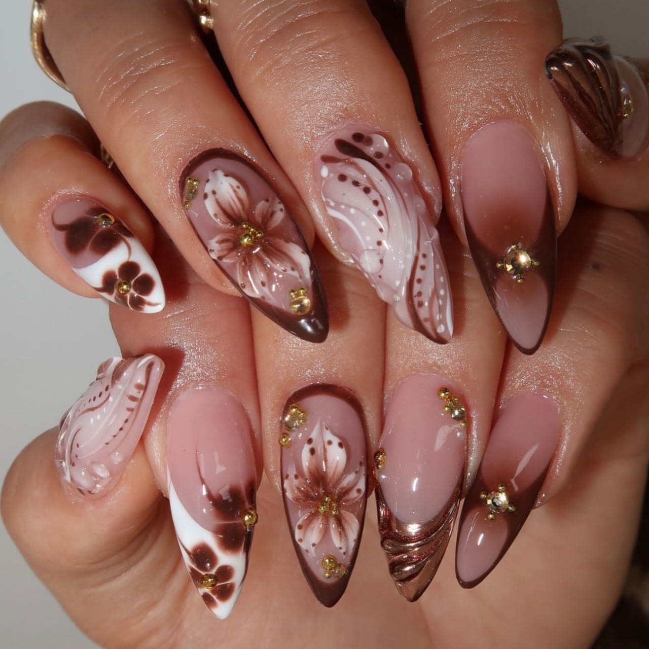 Faux ongles moyens pour femmes - Pressed Flower Art avis et prix